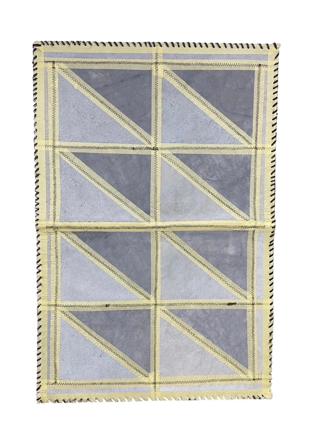 Patchwork Cowhide Rug Rectangular Design