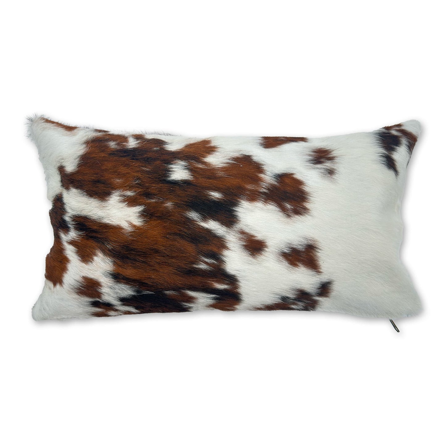 Premium Hair-On Hide Rectangular Pillow 12x20 - Tricolor Natural Pattern - Trahide