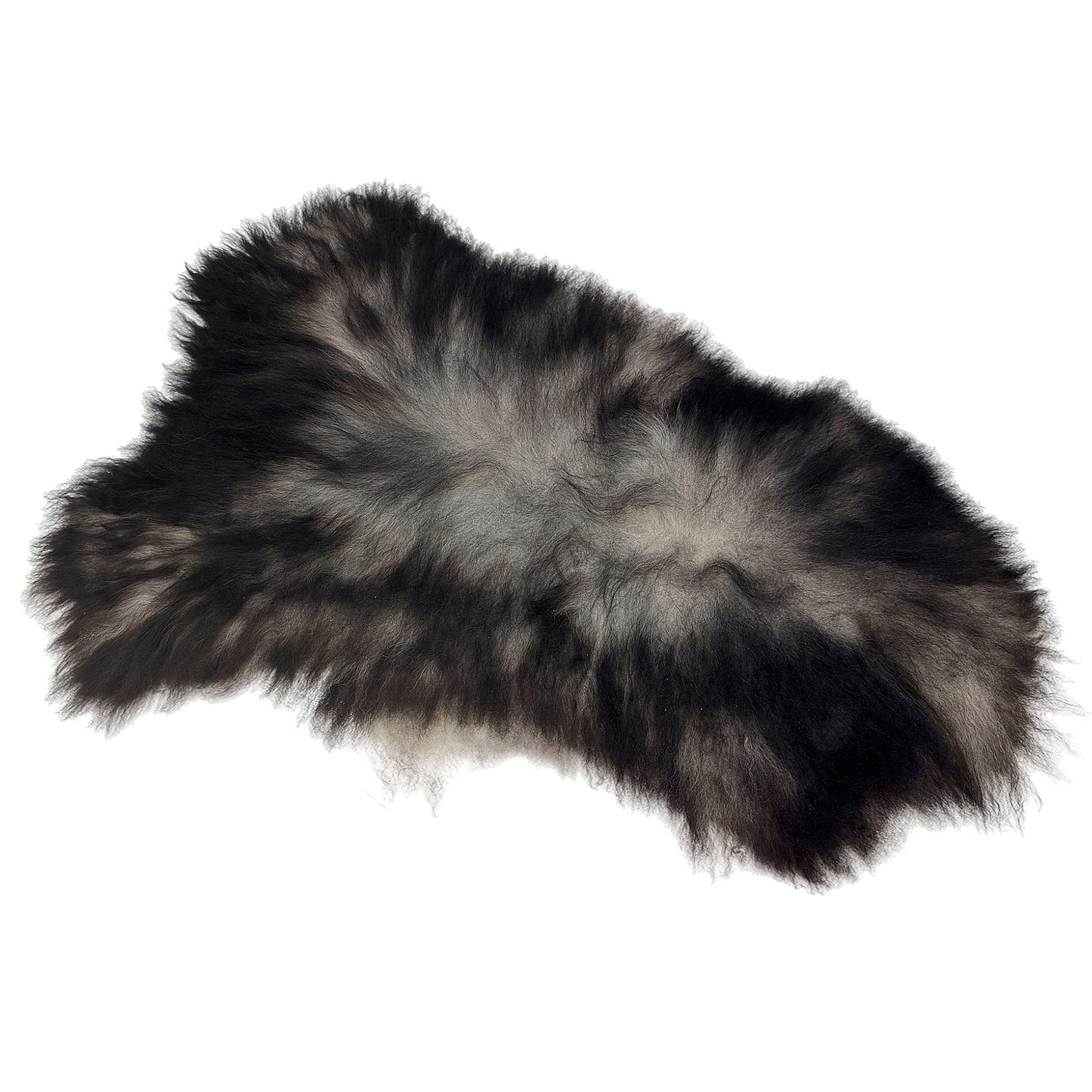 Luxury Norwegian Viking Heritage Sheepskin - Deep Black Long-Hair