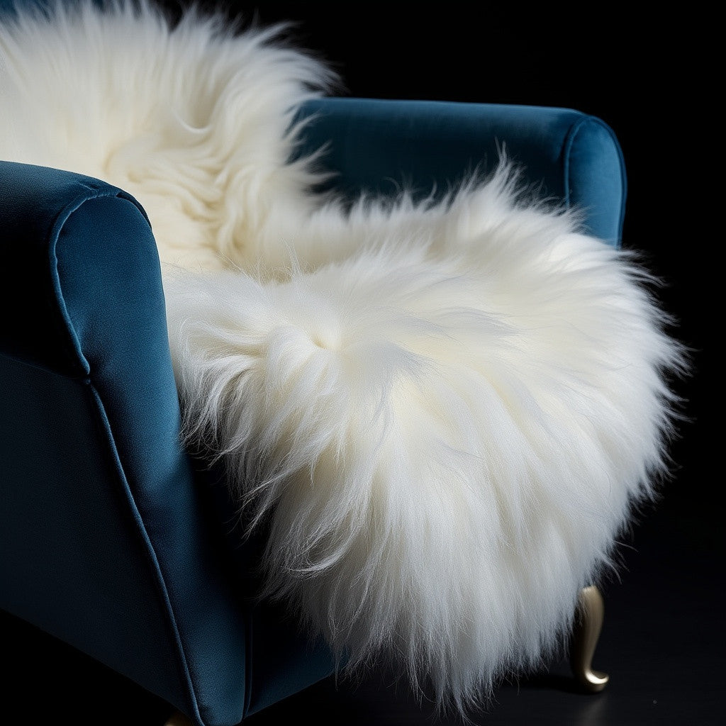 Luxury Norwegian Viking Heritage Sheepskin - Pure White Long-Hair