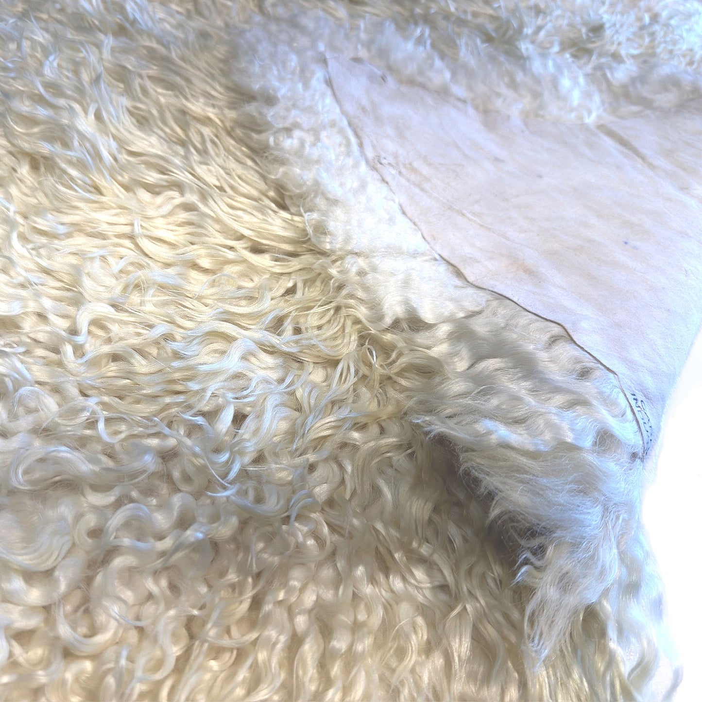 Argentinian Hair-On Angora Hide - White - First Grade - Luxuriously Soft & Elegant