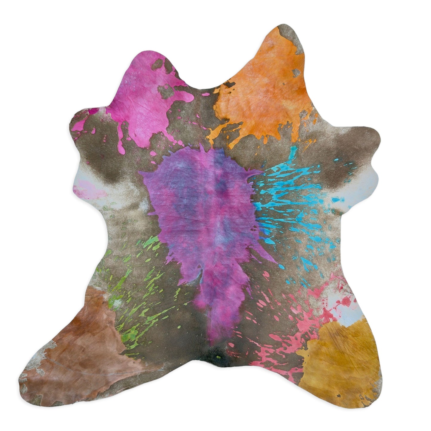 Hair-On Calf Hide – Paint Splashes | Artistic & Authentic