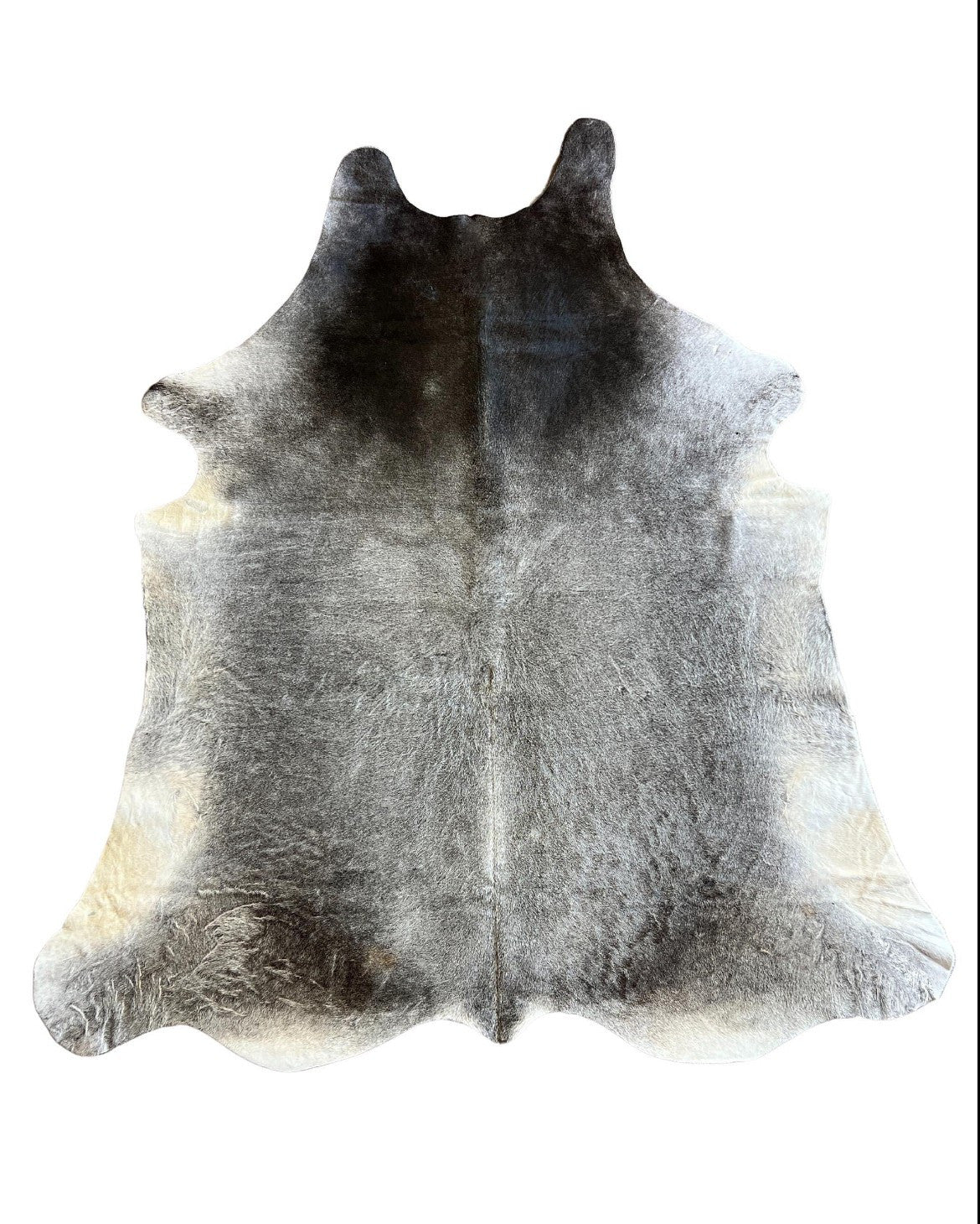 Cowhide Rug - Hair-On Decorative - Premium Quality - Gray & White - Various Sizes