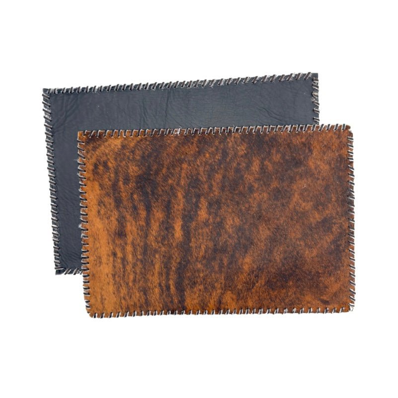 Round Cowhide Hair-On Placemat Set