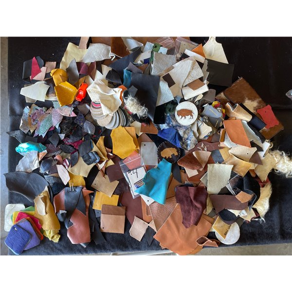 Cowhide Leather Scraps - Crafting & Upholstery - Assorted Sizes & Colors - Premium Quality