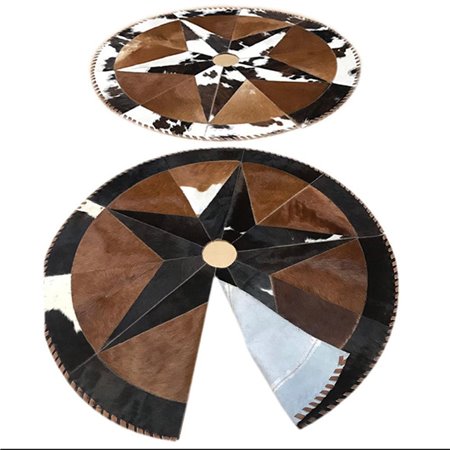 Hair-On Leather Christmas Tree Skirt