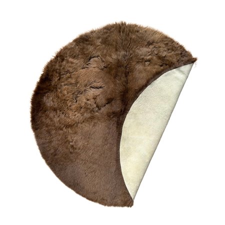 Bison Hair-On Round Rug Round