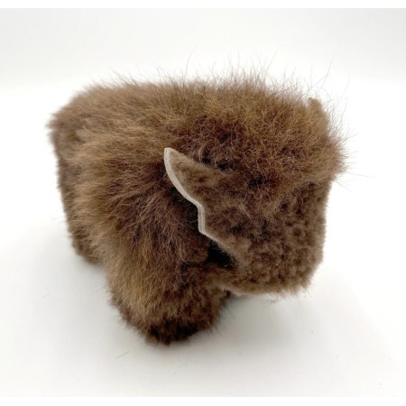 TRAHIDE Buffalo Bison Hide Mini Figurine - Handcrafted Decor