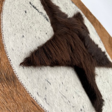 TRAHIDE - Bison Hair Pillow Cover 20"x20" - Rustic Brown Decor