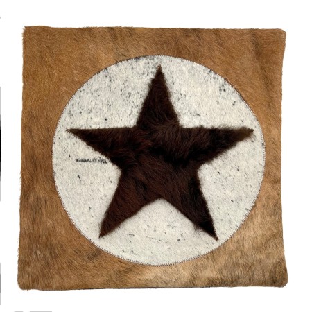 TRAHIDE - Bison Hair Pillow Cover 20"x20" - Rustic Brown Decor