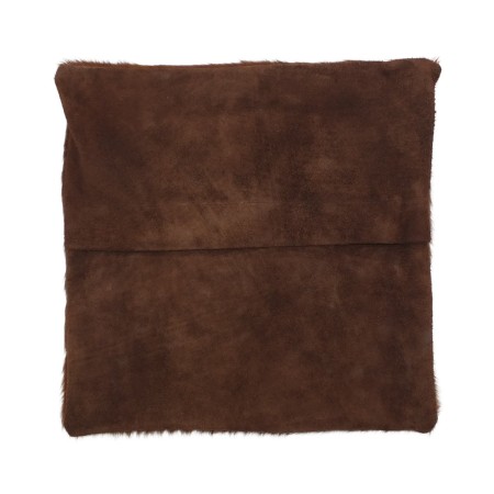 TRAHIDE - Bison Hair Pillow Cover 20"x20" - Rustic Brown Decor