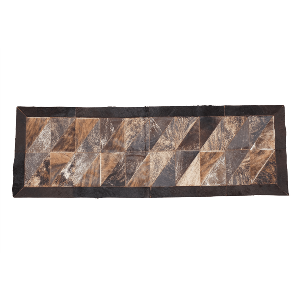 Cowhide Rug Hair-On Patchwork - Rustic Rectangular 2x6 Feet - Premium Home Decor