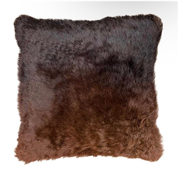 Bison Hair-On Hide Pillow Cover - Rustic Elegance - Premium Quality - Unique Patterns - Certified