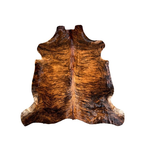 Cowhide Rug - Hair-On Brindle - Premium Quality Unique Patterns - Versatile Decorative Use - Durable Home Accent