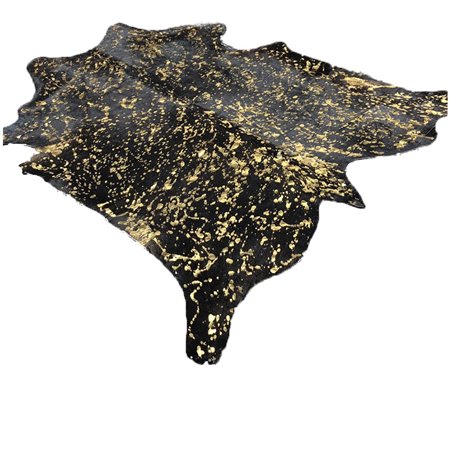 Cowhide Hair-On Metallic Rug Good Second Grade Large