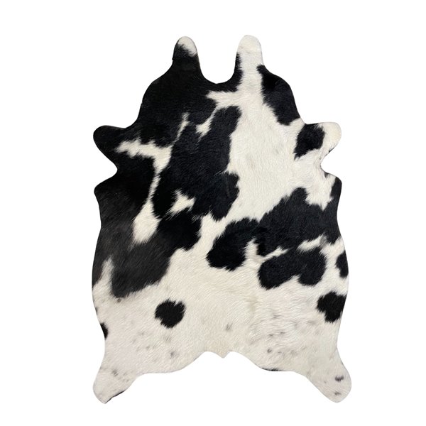 Cowhide Rug - Hair-On Decorative Upholstery - Premium Bi-Color Durable High-Grade 30"x40"