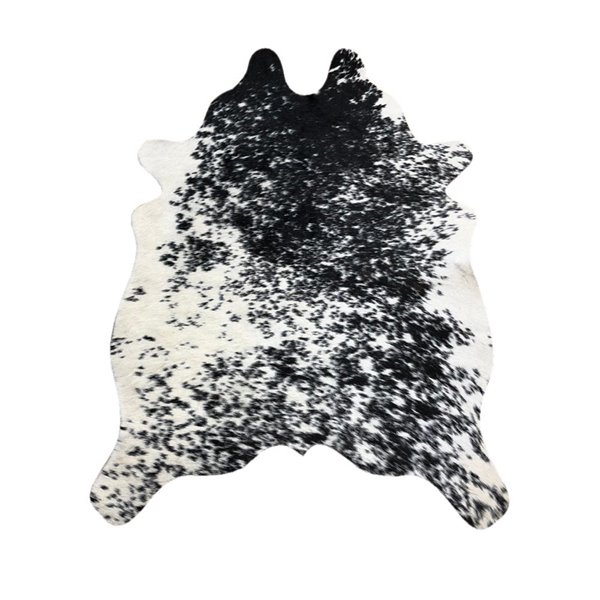 Cowhide Rug - Hair-On Speckled - Premium Decorative & Upholstery Use - Natural 24x36 Inches