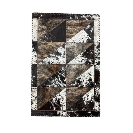 Patchwork Cowhide Rug Rectangular Design