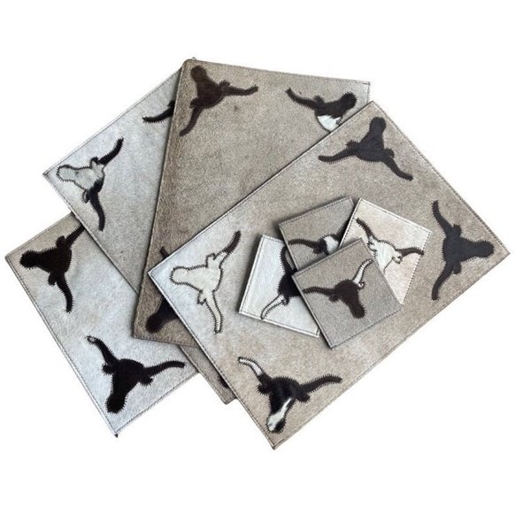 Cowhide Placemats & Coasters - Hair-On Decor - Premium Quality - Various Sizes & Colors