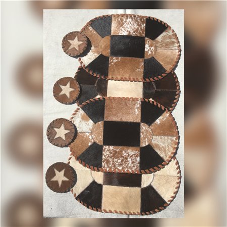 Cowhide Placemats & Coasters Oval