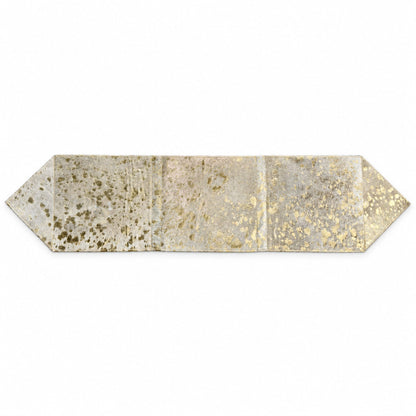 Cowhide Table Runner | Gold Acid-Washed Hair-On – Brazilian Patchwork — front view on white background