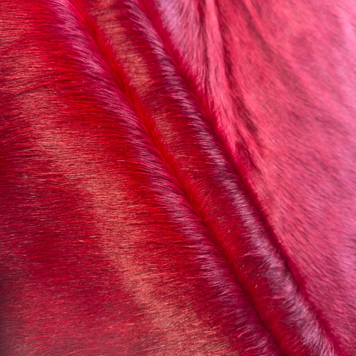 Cowhide Rug | Red Dyed Hair-On – 6x5 Ft Single Hide — 02 client