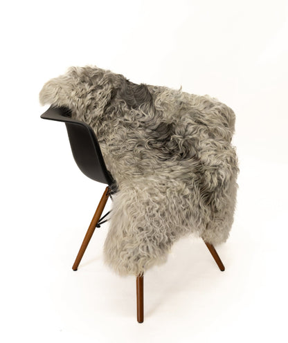 Norwegian Sheepskin | Frosted Gray Long-Hair Viking Heritage - 4' x 2.5'