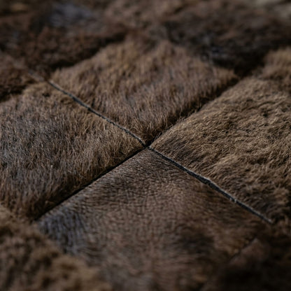 Bison Hide Rug | Hair-On 2x6 Ft – Natural American Buffalo — close-up of the surface texture