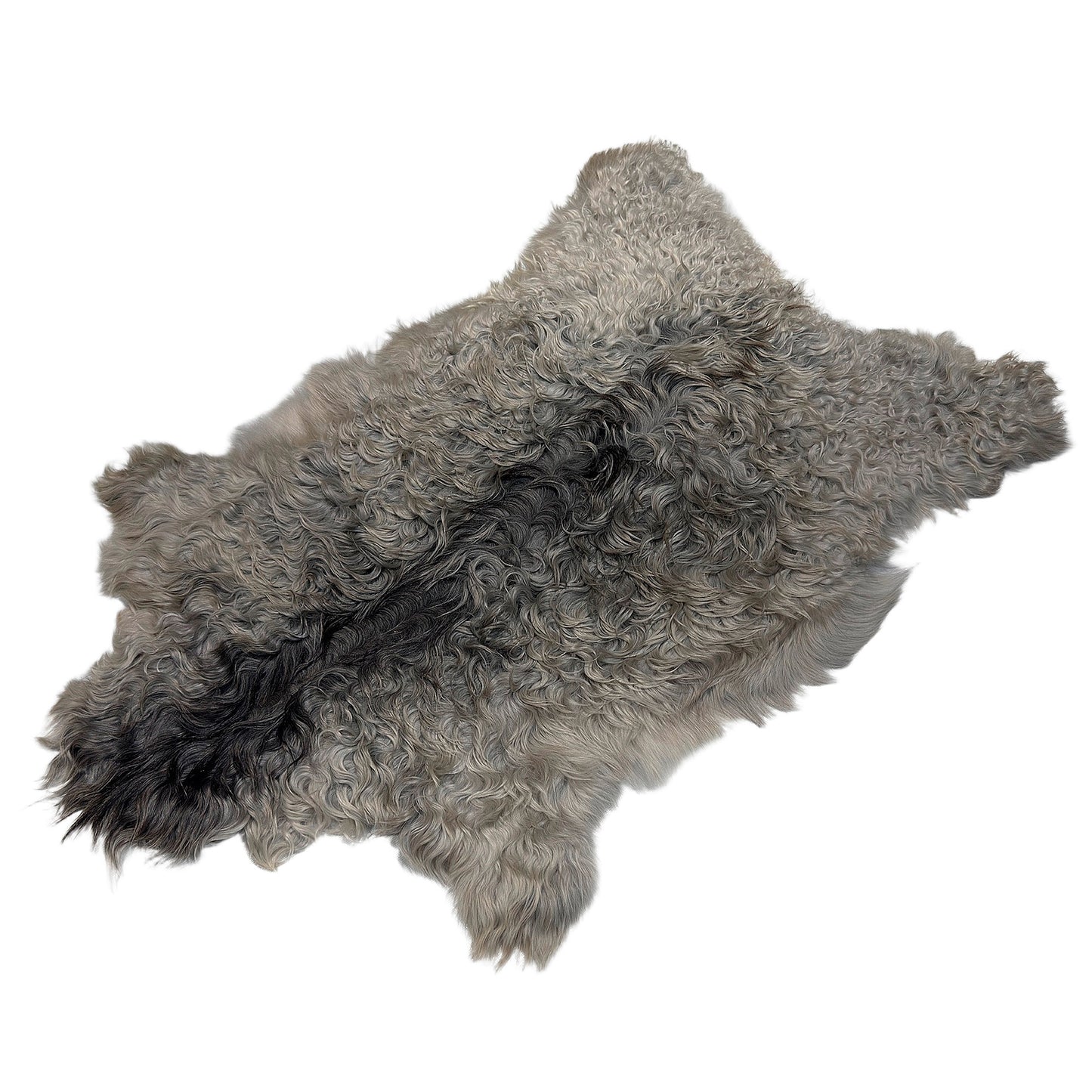 Argentinian Hair-On Angora Hide - Grey - First Grade - Luxuriously Soft & Elegant