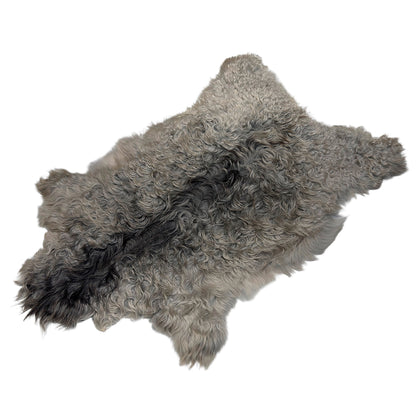 Argentinian Hair-On Angora Hide - Grey - First Grade - Luxuriously Soft & Elegant