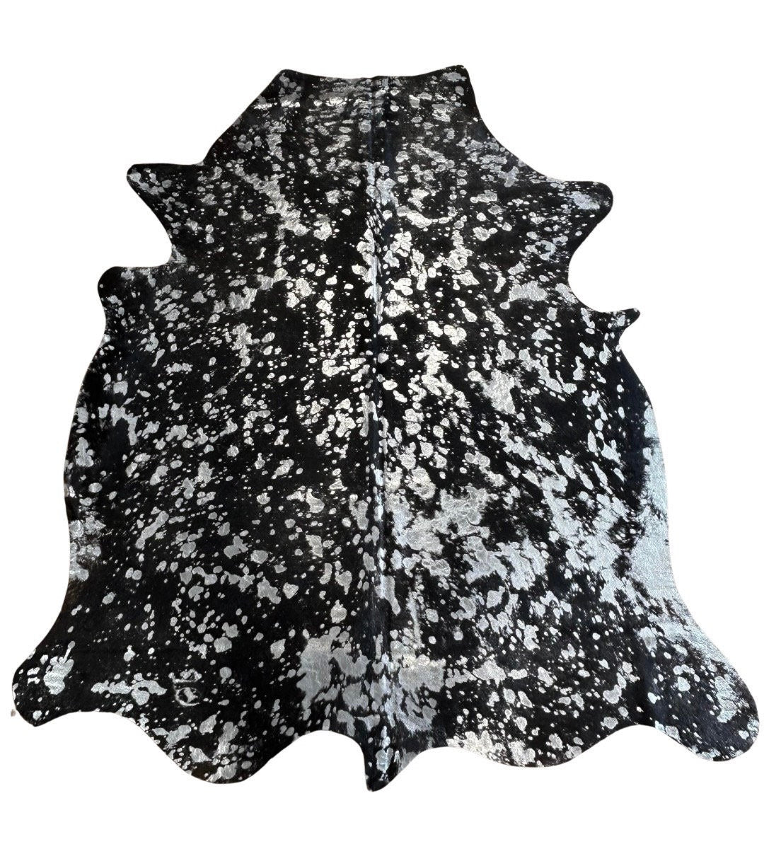 Cowhide Hair-On Metallic Rug Good Second Grade Large