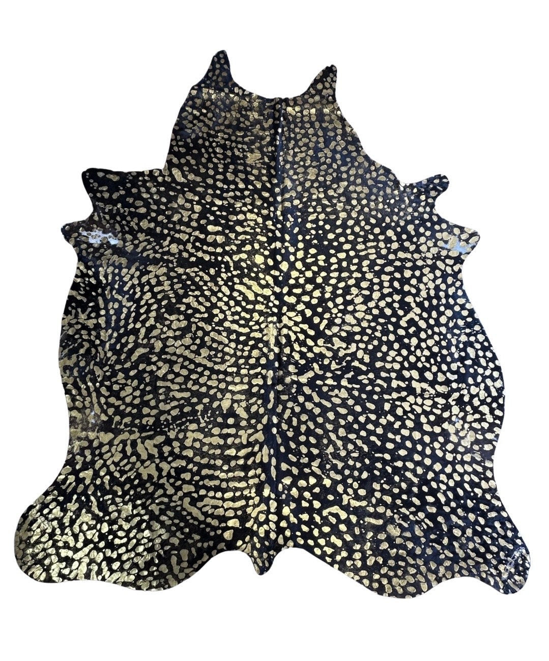 Cowhide Hair-On Metallic Rug Good Second Grade Large