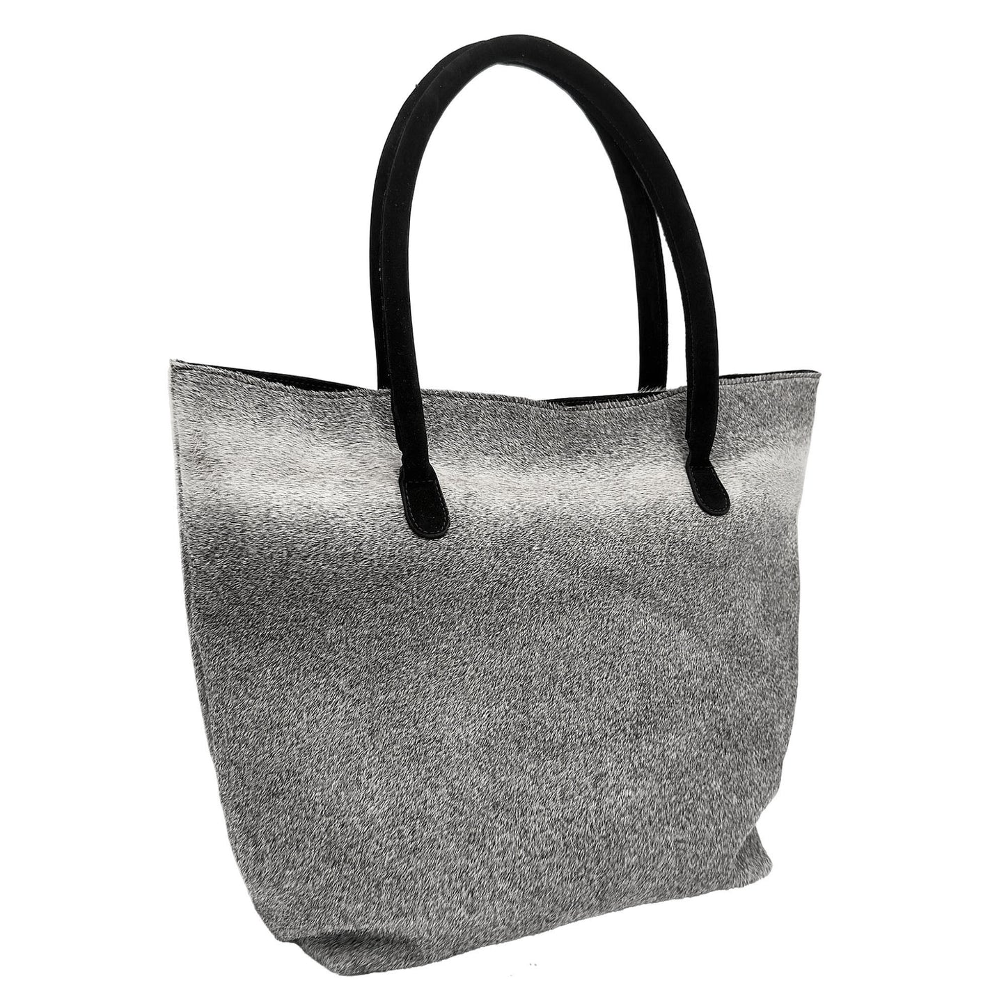 Cowhide Hair-On Tote Bag | Handcrafted Entire Piece Solid Color Design – 15" x 19" Inches