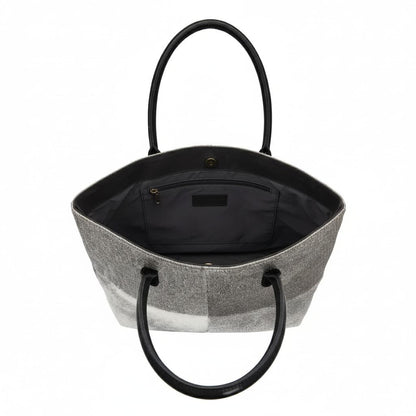 Cowhide Hair-On Tote Bag | Handcrafted Entire Piece Solid Color Design – 15" x 19" Inches
