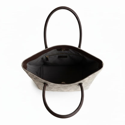 Cowhide Hair-On Tote Bag | Handcrafted Entire Piece Tri-Color Design – 15" x 19" Inches