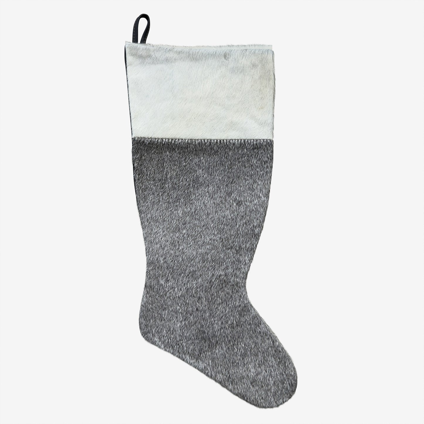 Cowhide Stocking - Rustic Holiday Decor - Large Natural Patterns