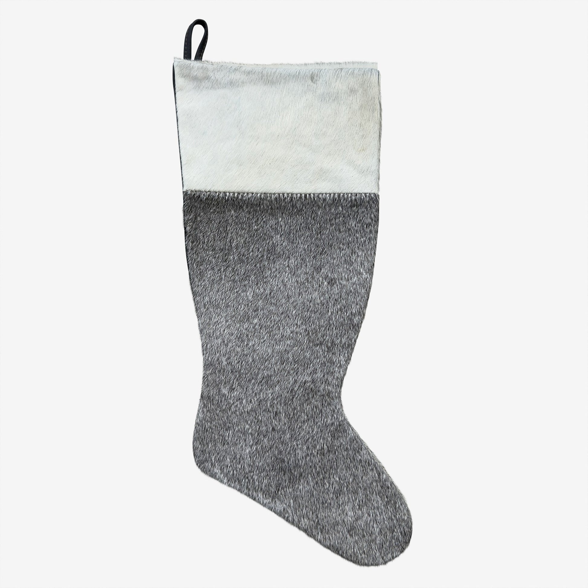 Cowhide Stocking - Rustic Holiday Decor - Large Natural Patterns