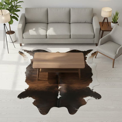 Cowhide Rug - Hair-On Tri-Color - Premium Quality - Versatile Home Decor - 6x8 ft