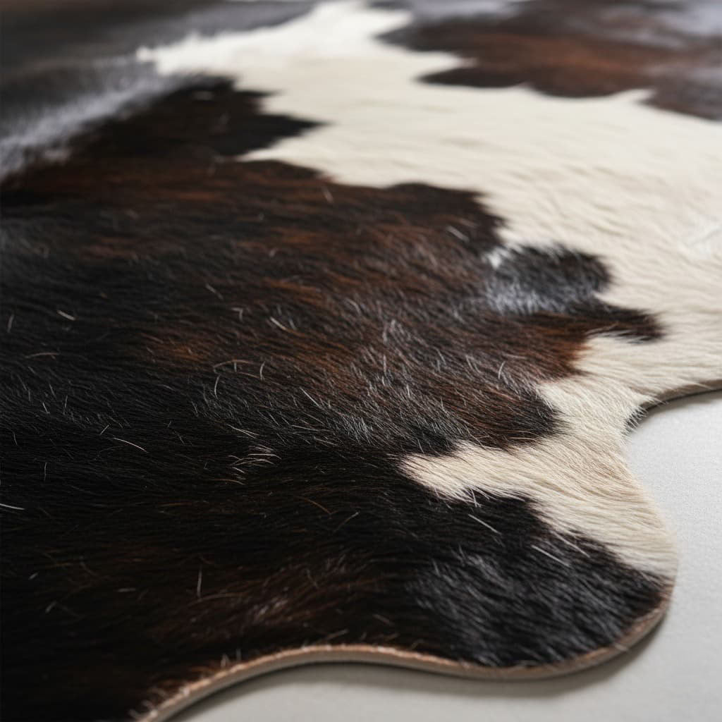 Cowhide Rug - Hair-On Tri-Color - Premium Quality - Versatile Home Decor - 6x8 ft