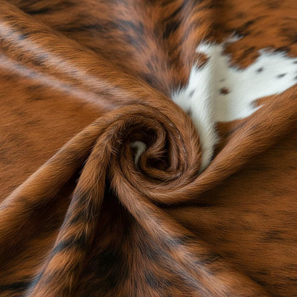 Cowhide Rug - Hair-On Tri-Color - Premium Quality - Versatile Home Decor - 6x8 ft