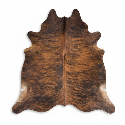 Cowhide Rug - Hair-On Brindle - Premium Quality Unique Patterns - Versatile Decorative Use - Durable Home Accent