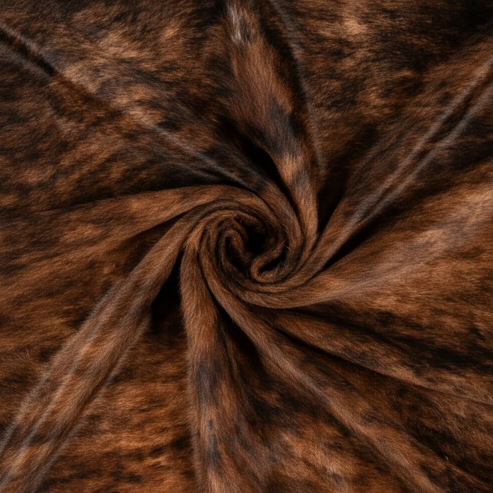 Cowhide Rug - Hair-On Brindle - Premium Quality Unique Patterns - Versatile Decorative Use - Durable Home Accent