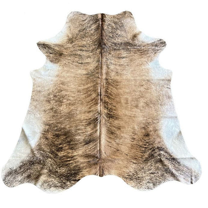 Cowhide Rug - Hair-On Brindle - Premium Quality Unique Patterns - Versatile Decorative Use - Durable Home Accent