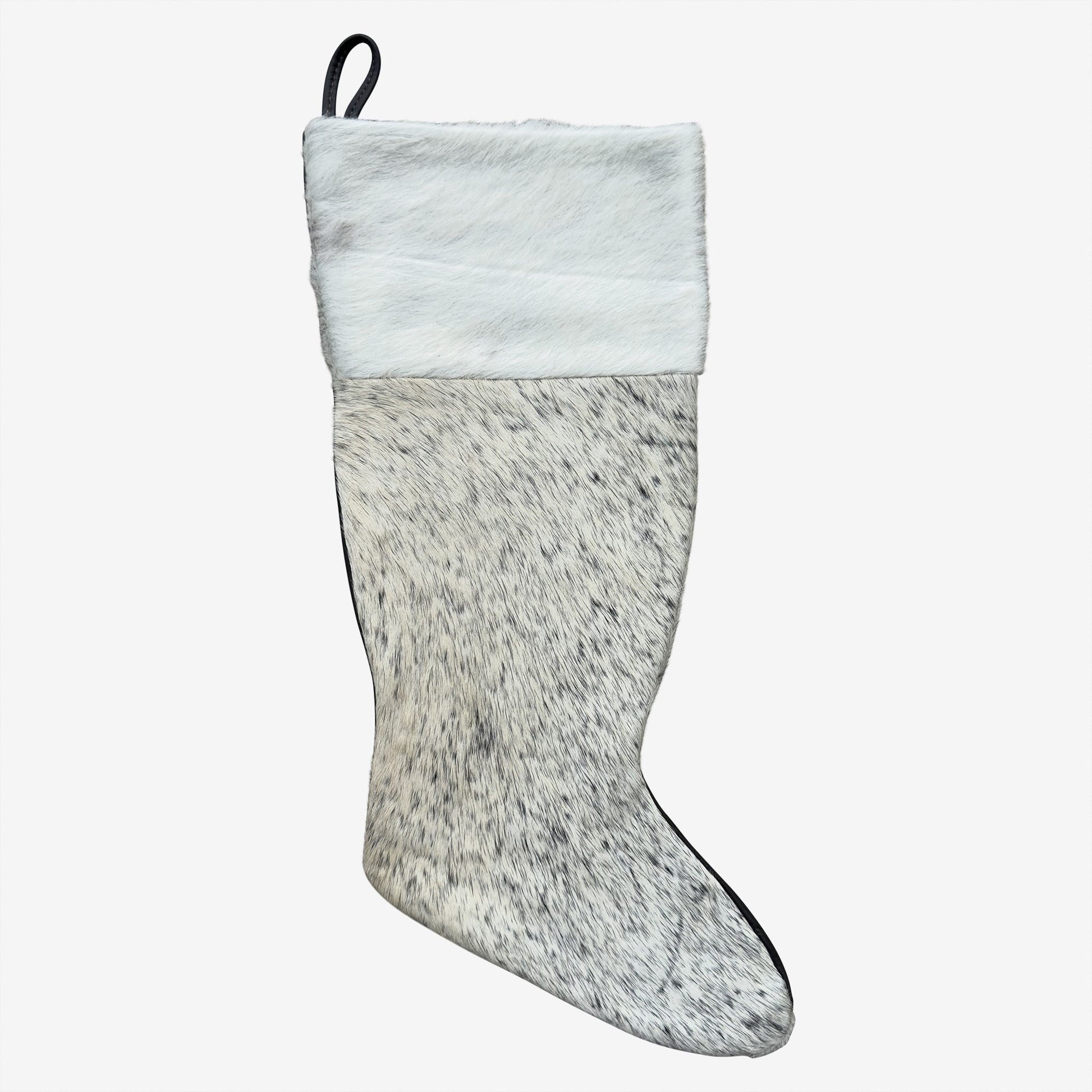 Cowhide Stocking - Rustic Holiday Decor - Large Natural Patterns