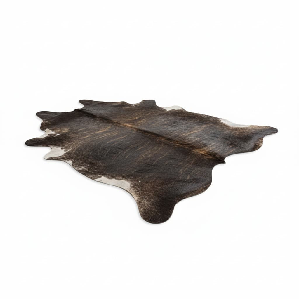 Cowhide Rug - Hair-On Brindle - Premium Quality Unique Patterns - Versatile Decorative Use - Durable Home Accent