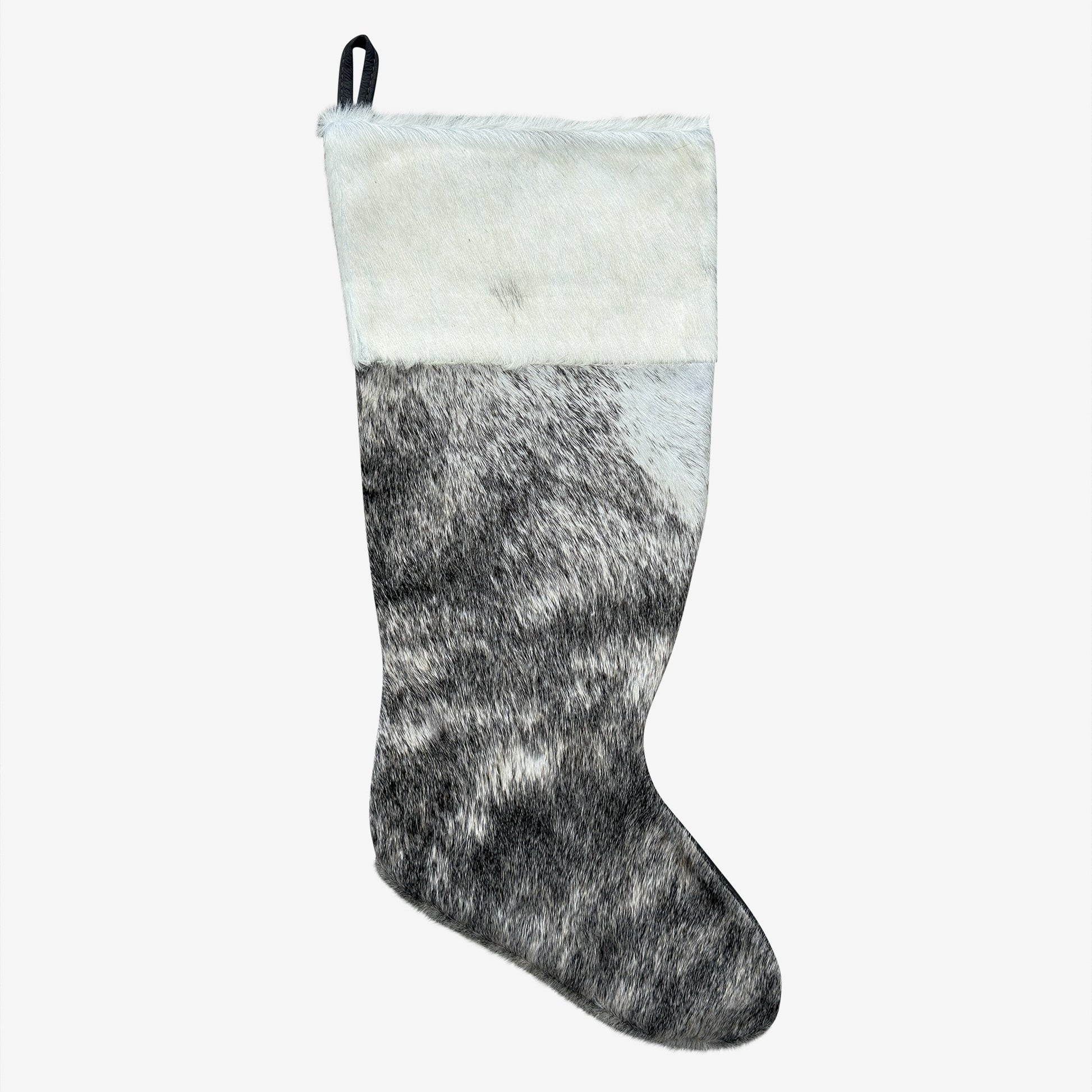 Cowhide Stocking - Rustic Holiday Decor - Large Natural Patterns
