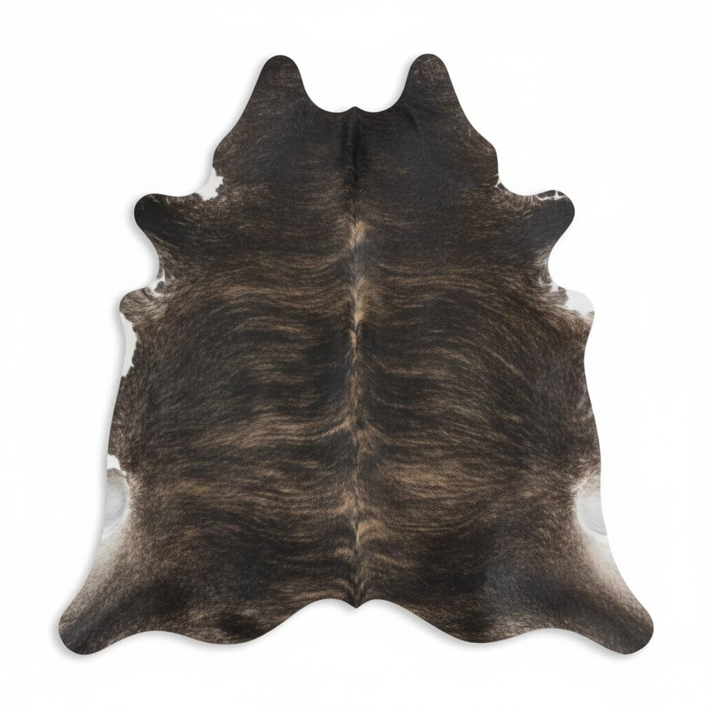 Cowhide Rug - Hair-On Brindle - Premium Quality Unique Patterns - Versatile Decorative Use - Durable Home Accent