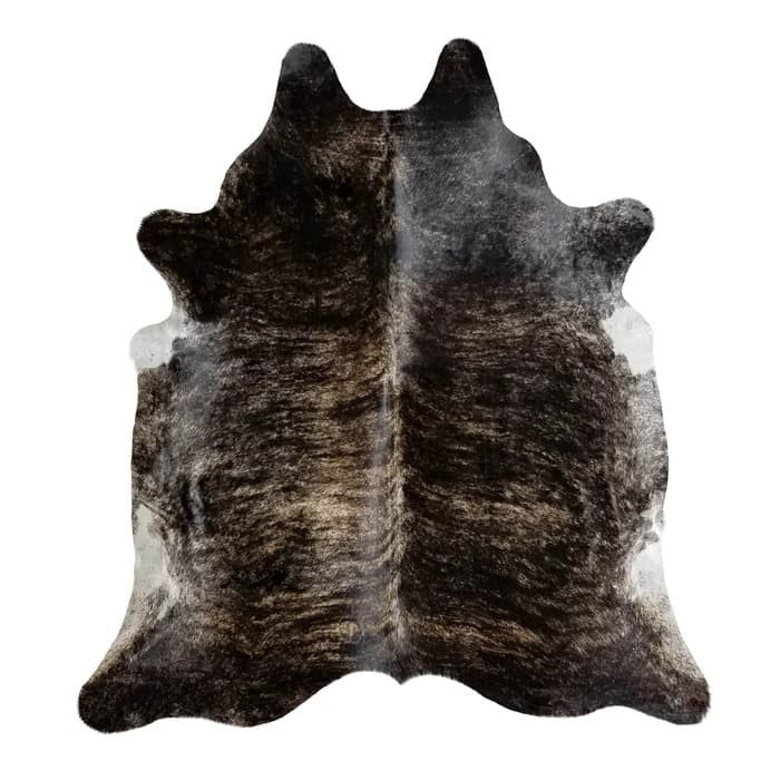 Cowhide Rug - Hair-On Brindle - Premium Quality Unique Patterns - Versatile Decorative Use - Durable Home Accent