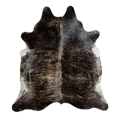 Cowhide Rug - Hair-On Brindle - Premium Quality Unique Patterns - Versatile Decorative Use - Durable Home Accent