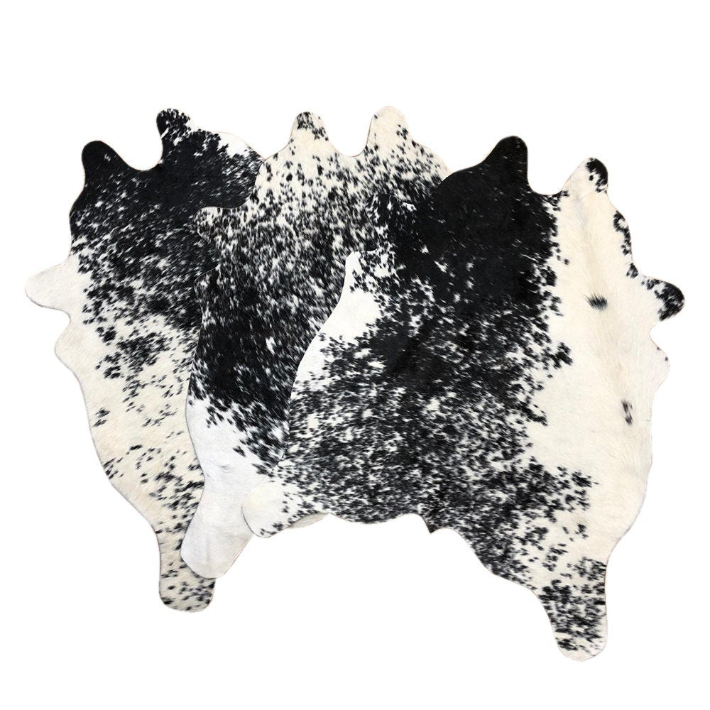 Mini Cowhide Rug | Bi-Color Cut-Out Hair-On – 30×40 in